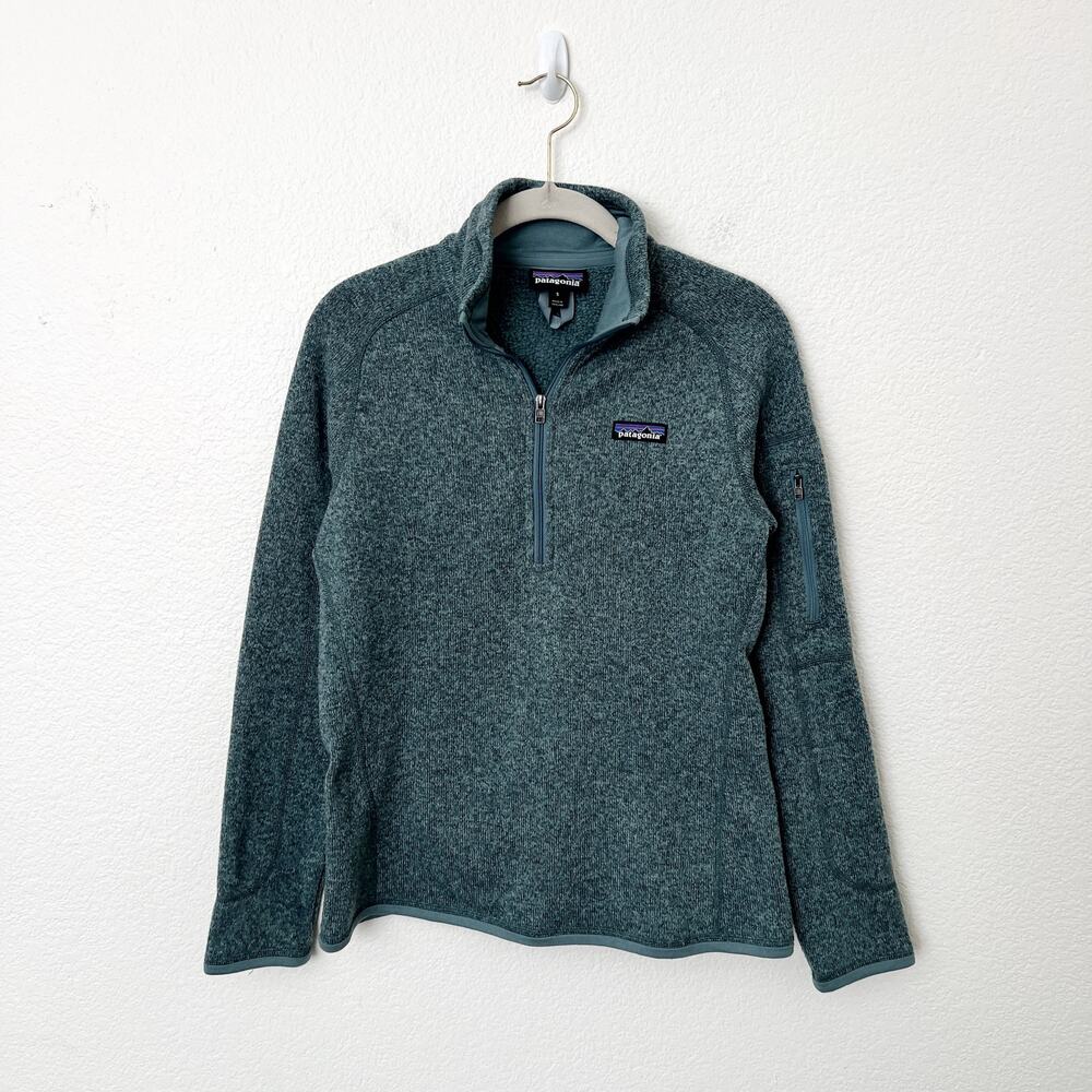 [Patagonia] Teal Blue Quarter Zip Fleece Better Sweater Pullover Size Small S